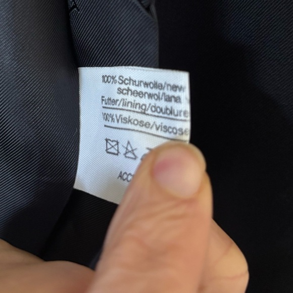 Vintage Louis Feraud Double Breasted 100% New Wool Black Trench Coat Jacket - Picture 8 of 13